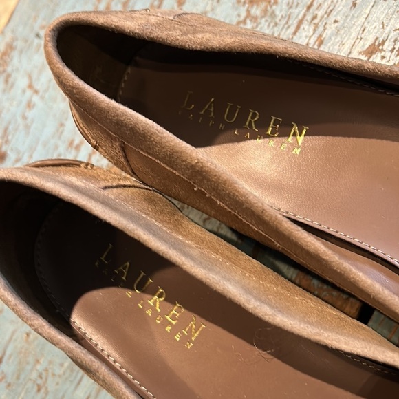 Lauren Ralph Lauren Tan Suede Tasseled Loafer Size 7.5 - Picture 3 of 6